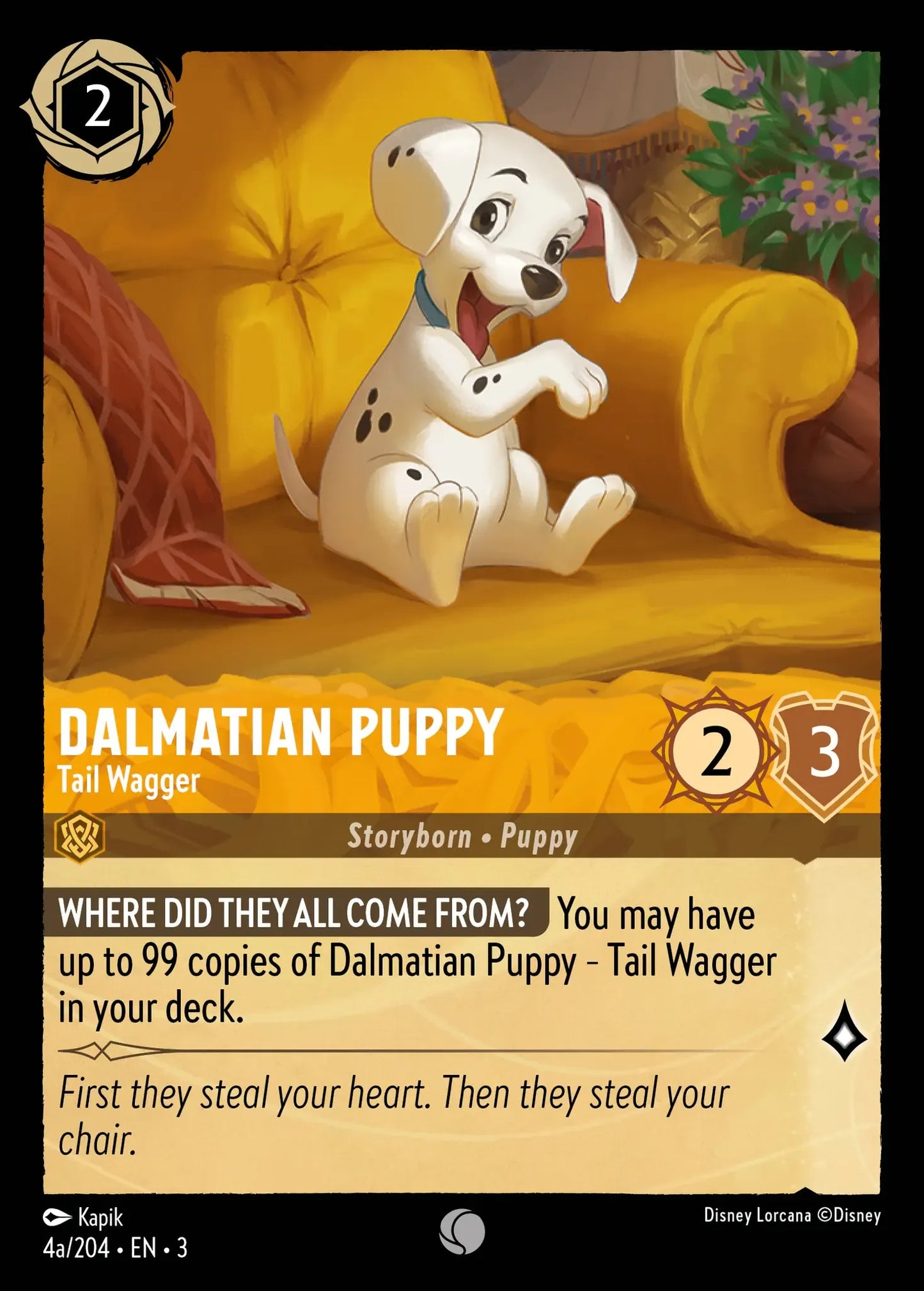 004a/204-EN-3: Dalmatian Puppy - Tail Wagger