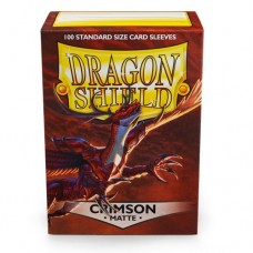 Dragon Shield 100 - Standard Deck Protector Sleeves - Matte Crimson - AT-11021