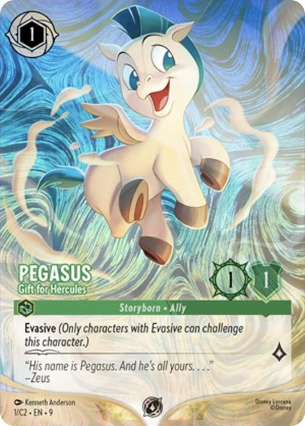 1/C2-EN-9: Pegasus – Gift For Hercules (Disney Lorcana Promo Cards (DLPC) Foil)