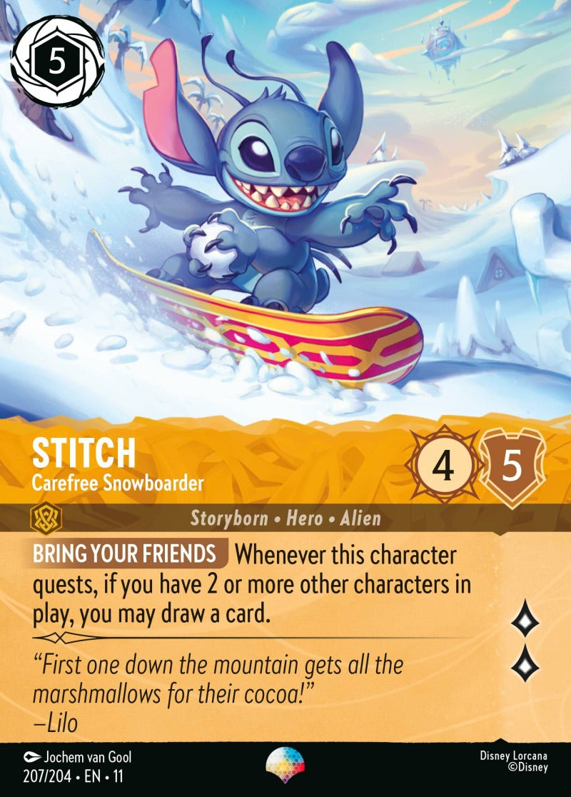 207/204-EN-11: Stitch - Carefree Snowboarder