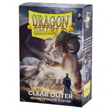 Dragon Shield 100 - Standard Deck Protector Outer Sleeves - Matte Clear - AT-13002
