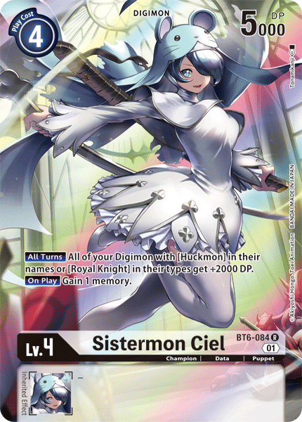 BT6-084 Sistermon Ciel 修女獸 藍 (Alt art)(異畫)(EN Noir)