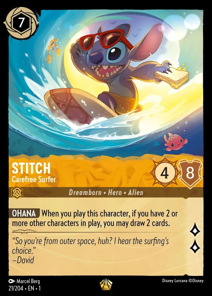 021/204-EN-1: Stitch - Carefree Surfer