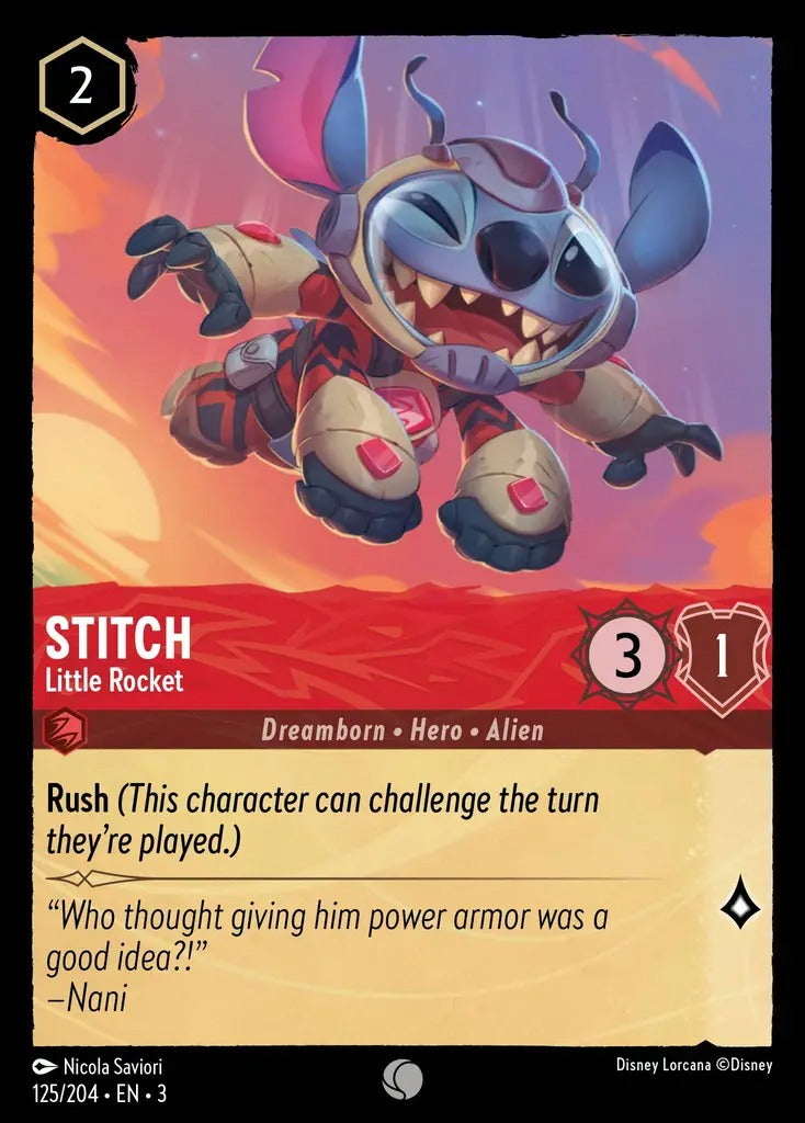 125/204-EN-3: Stitch - Little Rocket