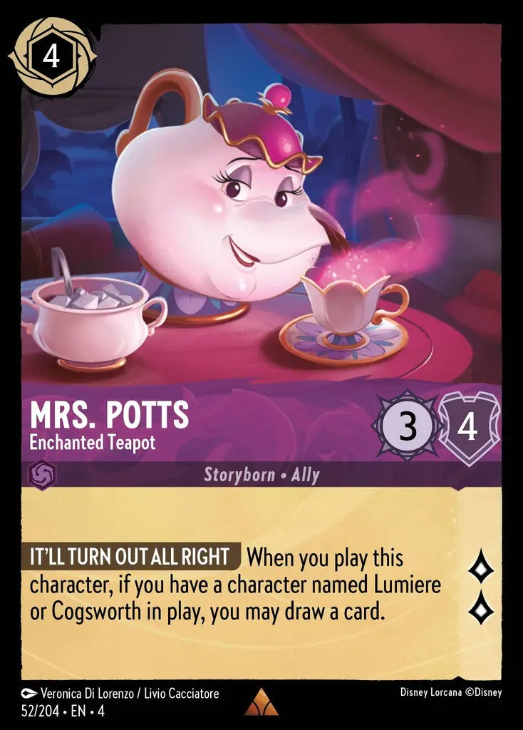 052/204-EN-4: Mrs. Potts - Enchanted Teapot