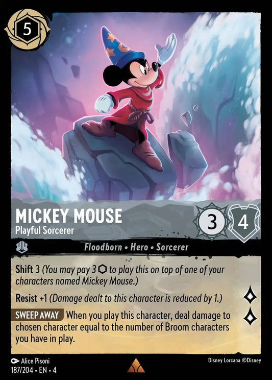 187/204-EN-4: Mickey Mouse - Playful Sorcerer