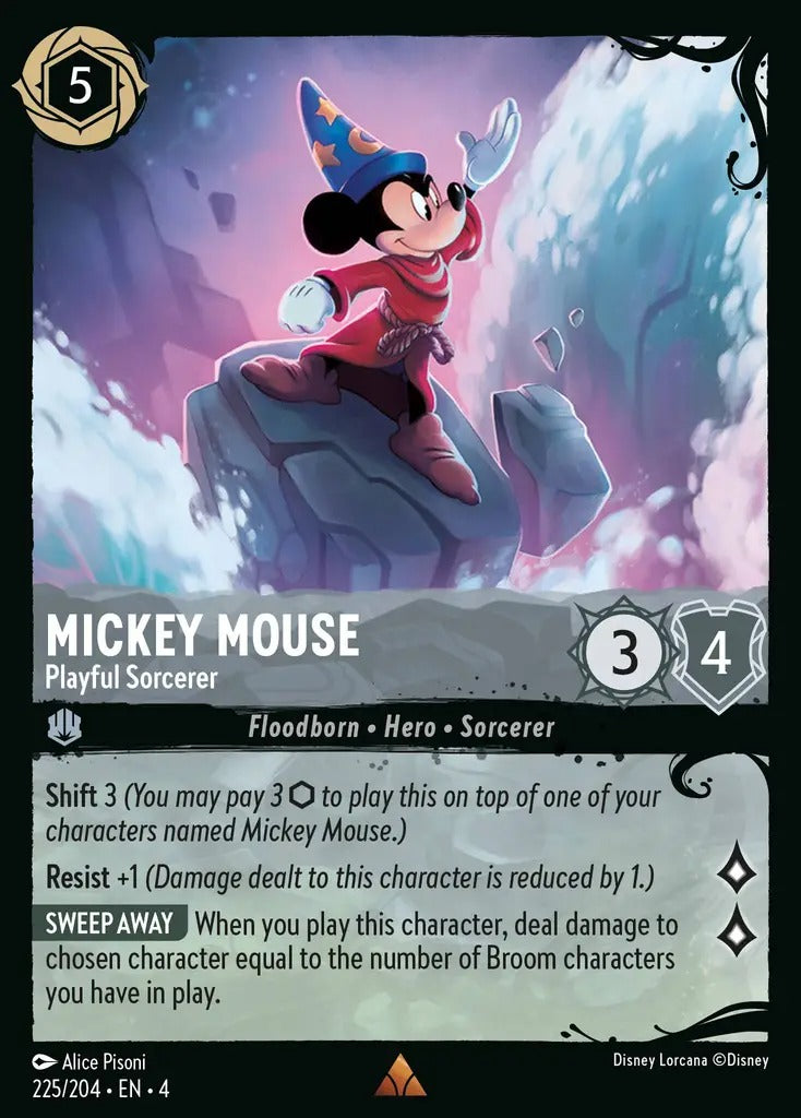 225/204-EN-4: Mickey Mouse - Playful Sorcerer