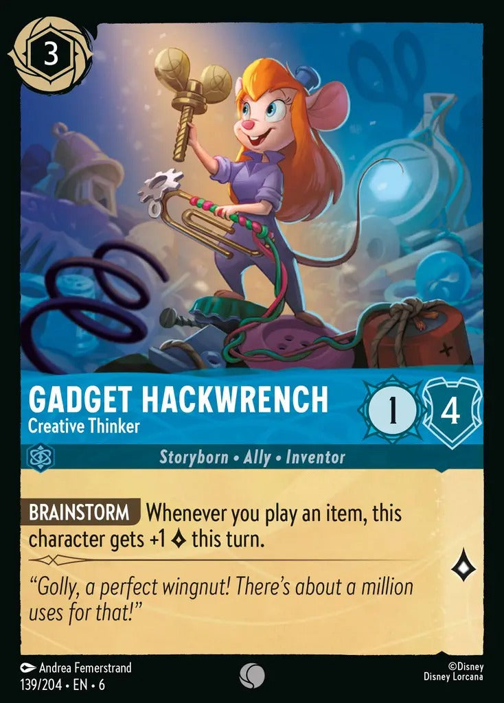 139/204-EN-6: Gadget Hackwrench - Creative Thinker