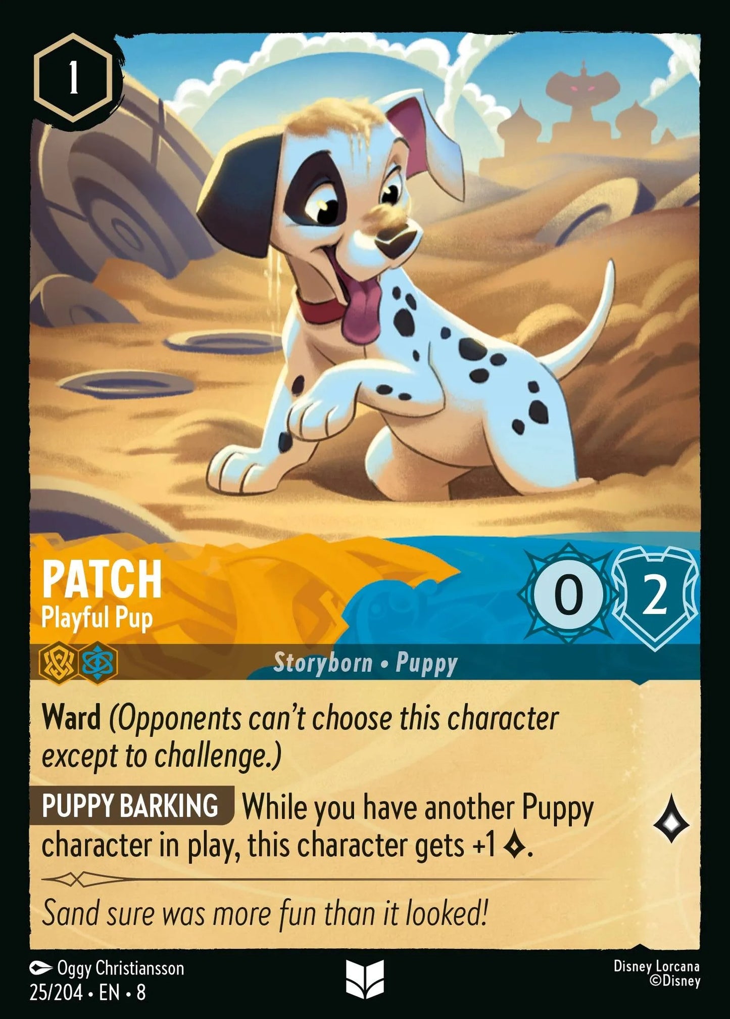 025/204-EN-8: Patch - Playful Pup