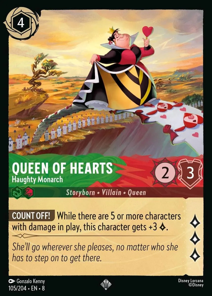 105/204-EN-8: Queen of Hearts - Haughty Monarch