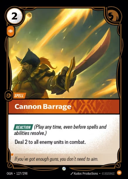 OGN-127/298 - Cannon Barrage（繁中）