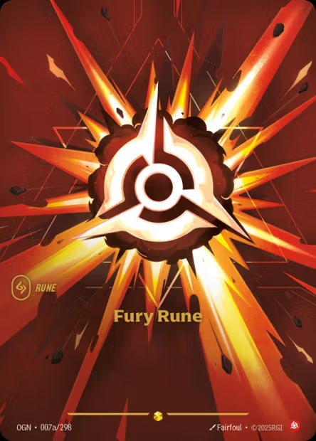 OGN-007a/298 - Fury Rune（繁中）