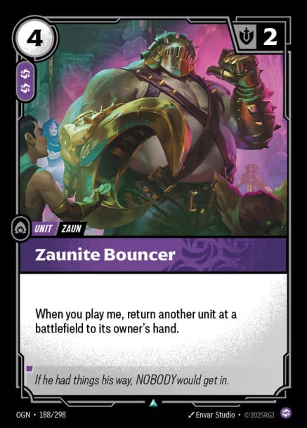 OGN-188/298 - Zaunite Bouncer（繁中）