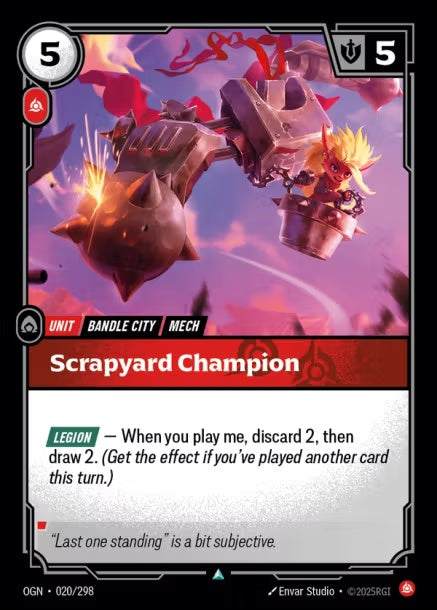 （繁中）OGN-020/298 - Scrapyard Champion 廢料場英雄