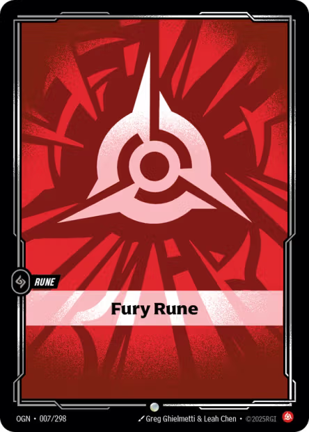 OGN-007/298 - Fury Rune（繁中）