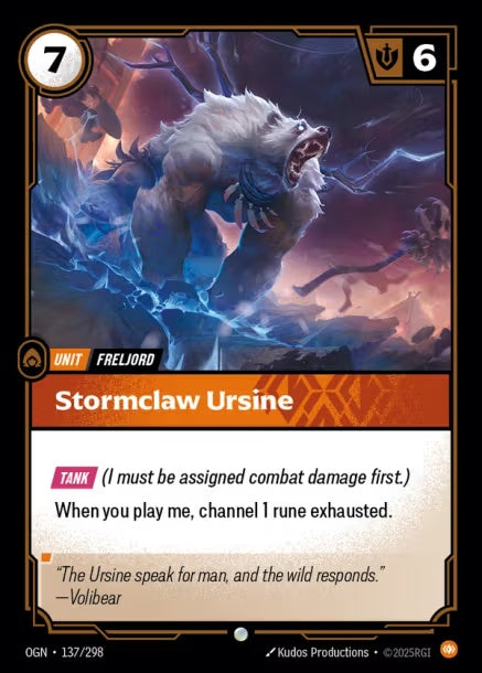 OGN-137/298 - Stormclaw Ursine（繁中）