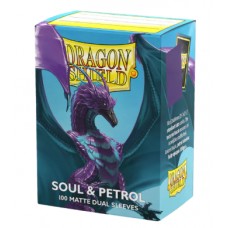 Dragon Shield - 100 Deck Protector Sleeves - Standard Size - Matte Dual - Soul & Petrol - AT-15070