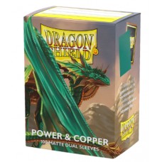 Dragon Shield - 100 Deck Protector Sleeves - Standard Size - Matte Dual - Power & Copper - AT-15068