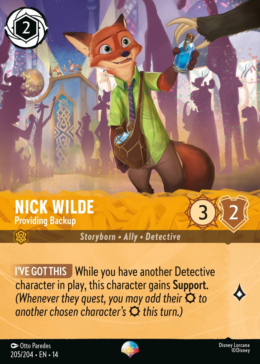 205/204-EN-14: Nick Wilde – Providing Backup (Alt Art) (異畫)
