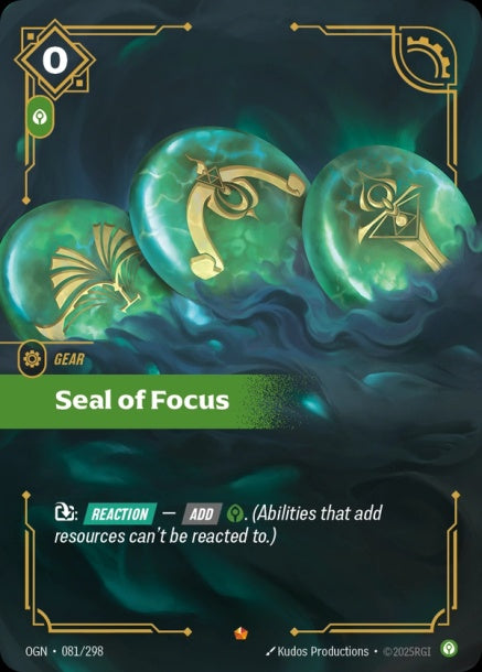 OGN-081/298 - Seal of Focus（繁中）
