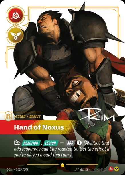 OGN-302*/298 - Hand of Noxus（繁中）(Alt Art)(異畫)