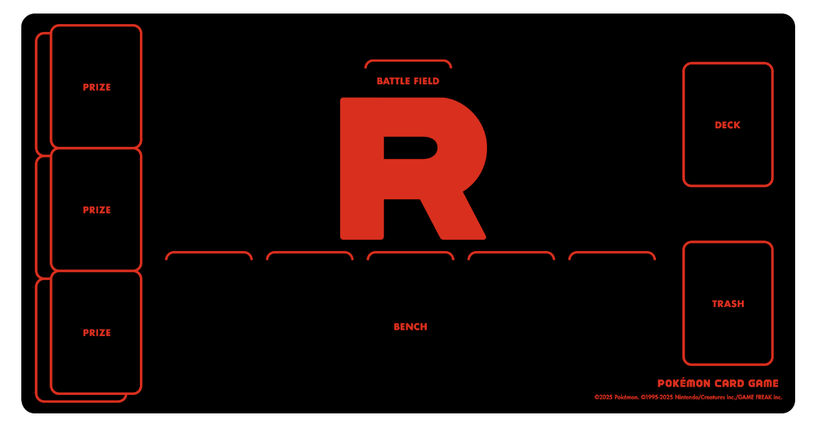 [In Stock]  寶可夢橡膠對戰桌墊 火箭隊 R logo