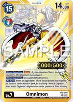 BT5-086 Omnimon (Serial Numbered) ENGLISH Battle of Omni 奧米加獸 (Alt art)(異畫)(Retro/復古)
