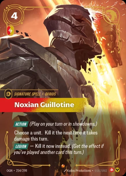 OGN-254/298 - Noxian Guillotine（繁中）