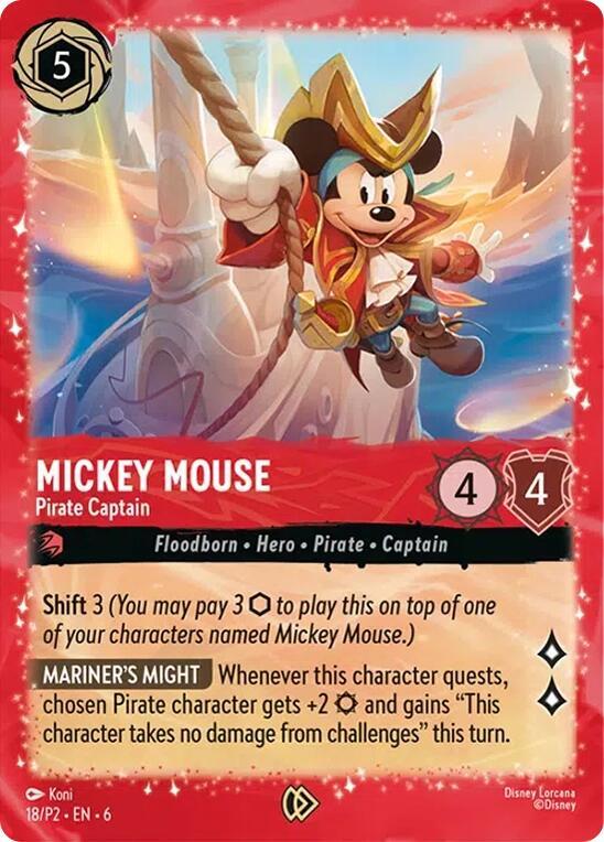 18/P2-EN-6: Mickey Mouse - Pirate Captain