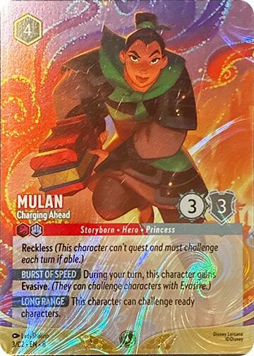 3/C2-EN-8: Mulan - Charging Ahead (Disney Lorcana Promo Cards (DLPC) Non Foil)