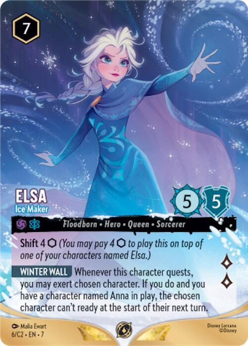 6/C2-EN-7: Elsa - Ice Maker (Disney Lorcana Promo Cards (DLPC) Top 16 Foil)