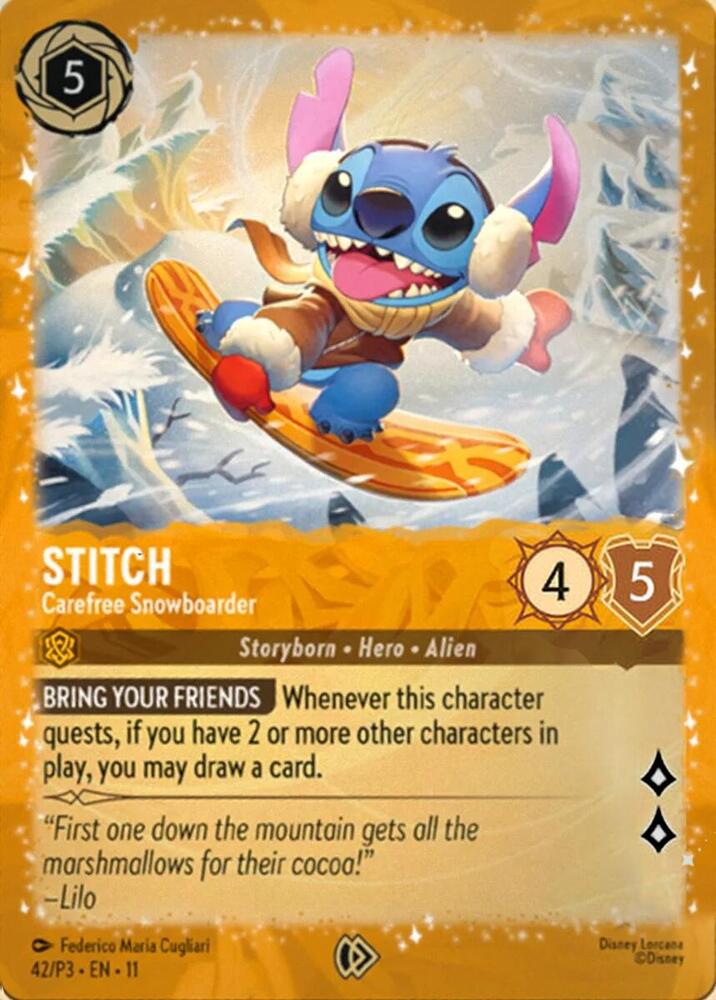 42/P3-EN-11: Stitch - Carefree Snowboarder