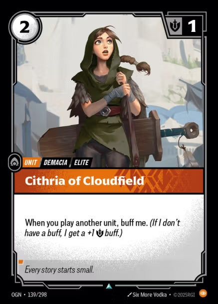 （繁中）OGN-139/298 - Cithria of Cloudfield 雲之地的希莉亞