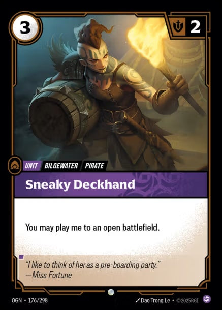 （繁中）OGN-176/298 - Sneaky Deckhand 狡詐水手