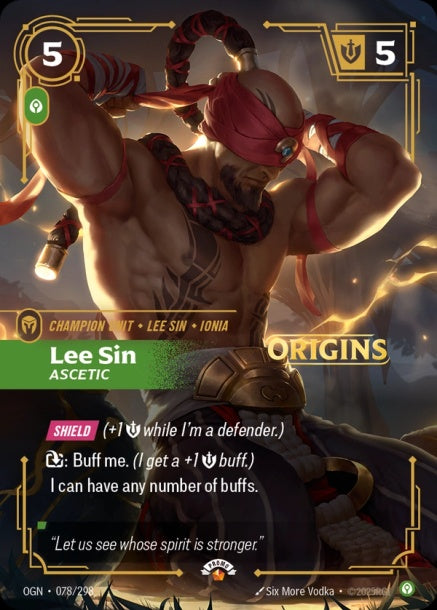 （繁中）OGN-078/298 - Lee Sin, Ascetic 李星-苦行僧