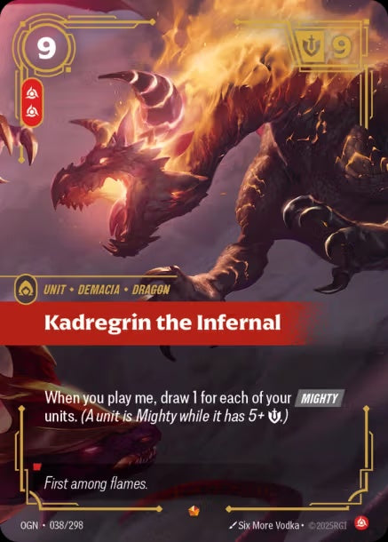 （繁中）OGN-038/298 - Kadregrin the Infernal 煉燄飛龍 卡卓格林