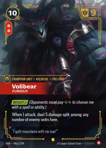 OGN-041a/298 - Volibear, Furious（繁中）
