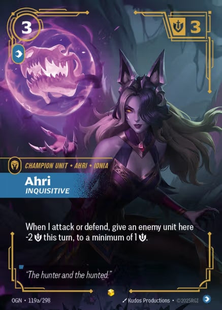 OGN-119a/298 - Ahri, Inquisitive（繁中）