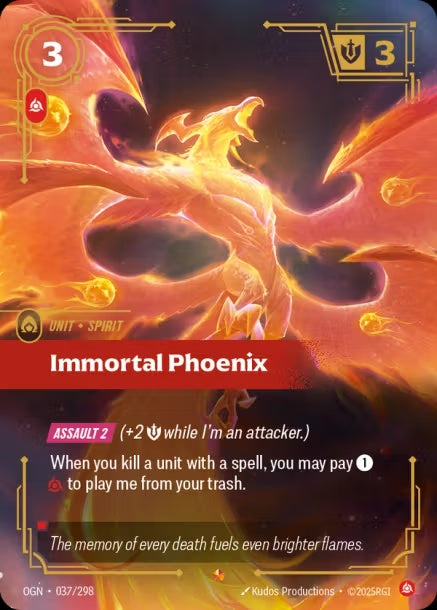 （繁中）OGN-037/298 - Immortal Phoenix 不死鳳凰
