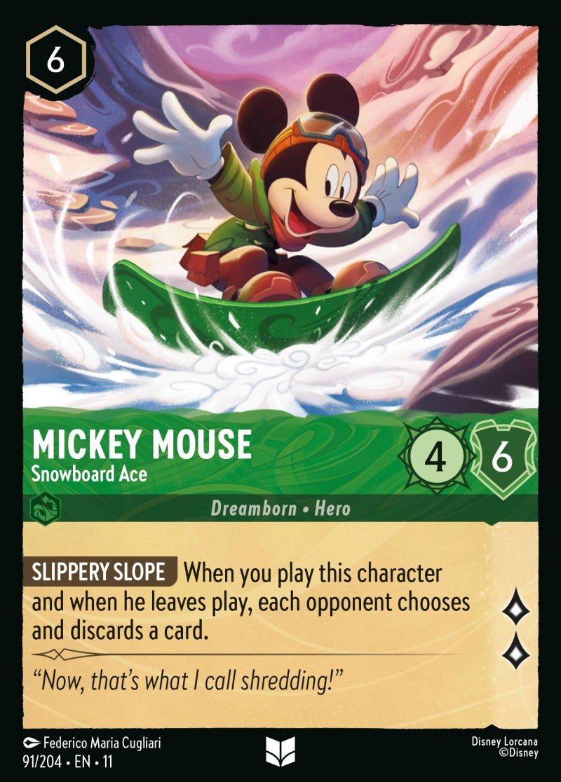 091/204-EN-11: Mickey Mouse - Snowboard Ace