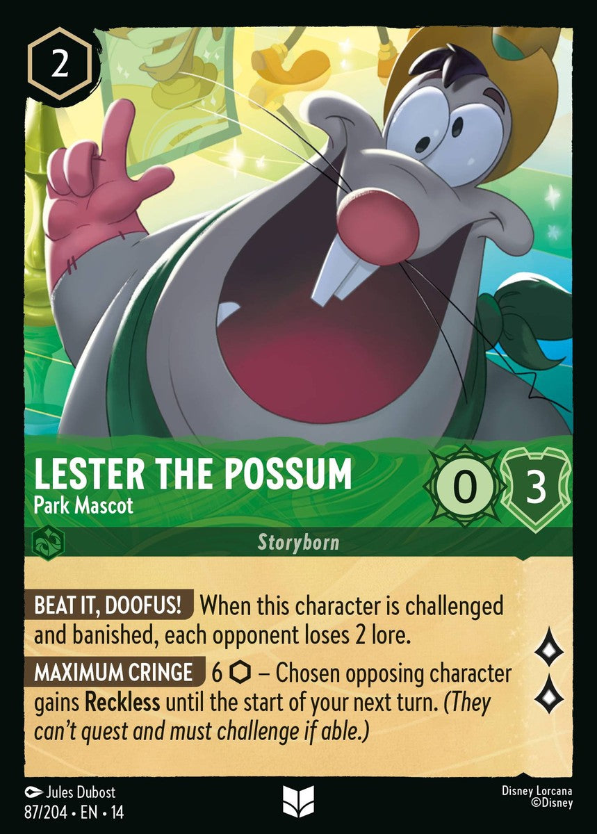 087/204-EN-14: Lester the Possum – Park Mascot