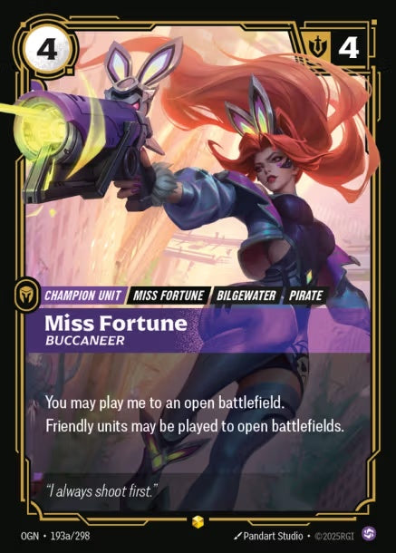 （繁中） OGN-193a/298 - Miss Fortune, Buccaneer 好運姐-海盜
