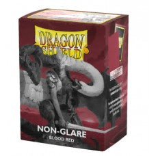Dragon Shield - 100 Deck Protector Sleeves - Standard Size - Matte Non-Glare - Blood Red - AT-11824