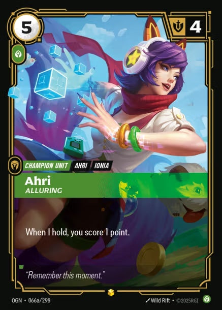 OGN-066a/298 - Ahri, Alluring（繁中）