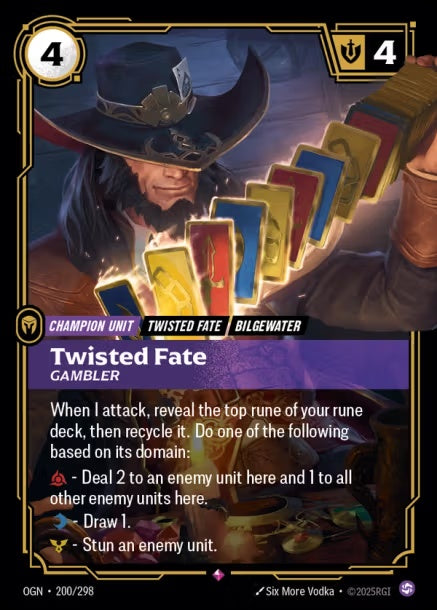 OGN-200/298 - Twisted Fate, Gambler（繁中）