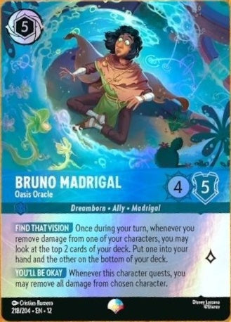 218/204-EN-12: Bruno Madrigal - Oasis Oracle (Alt Art) (異畫)