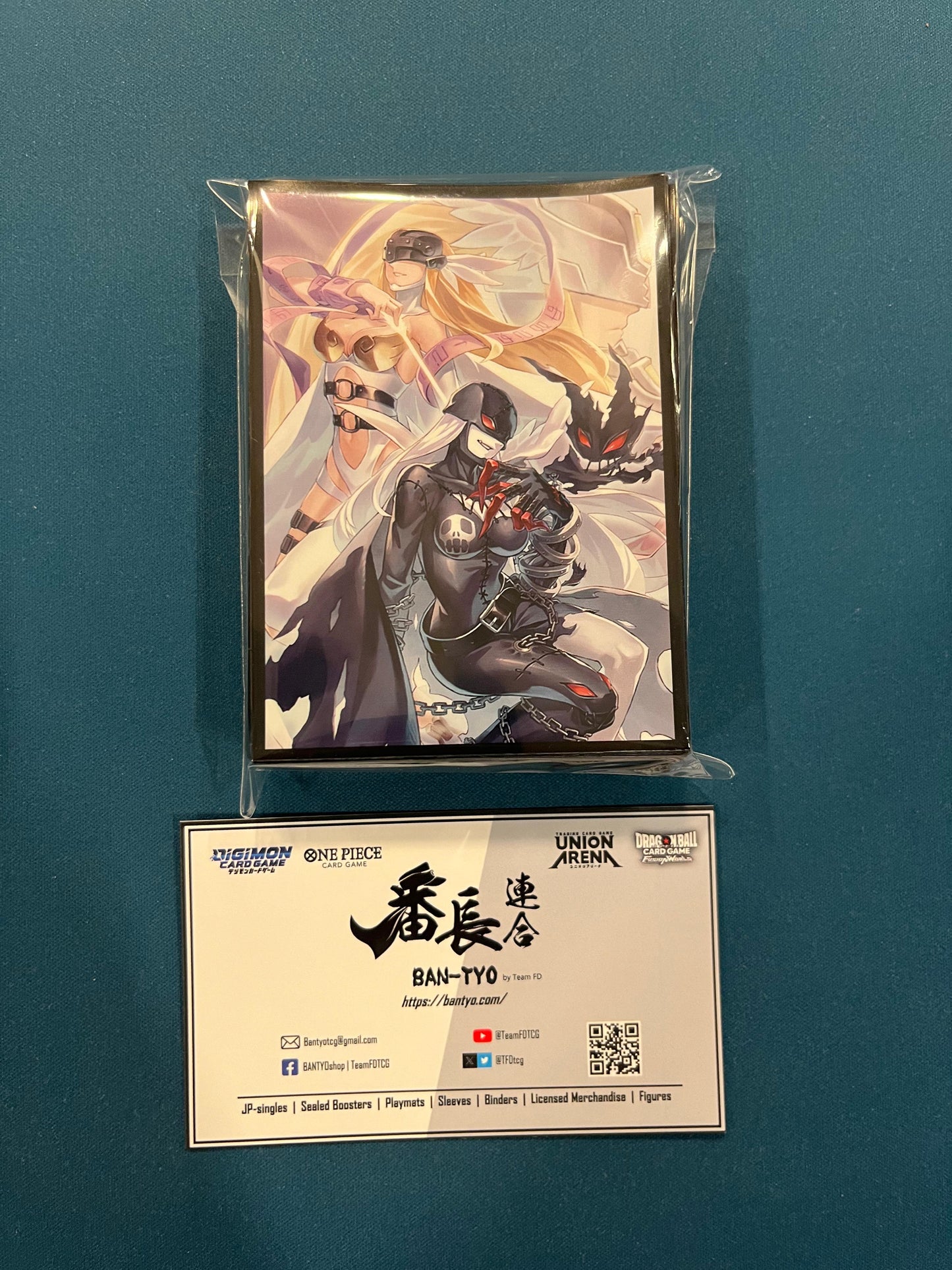 [IN STOCK] [Bundle Design - 3 Sets] EATOS card Sleeve - (Angewomon & LadyDevimon / エンジェウーモン ＆ レディーデビモン - Digimon / デジモン)