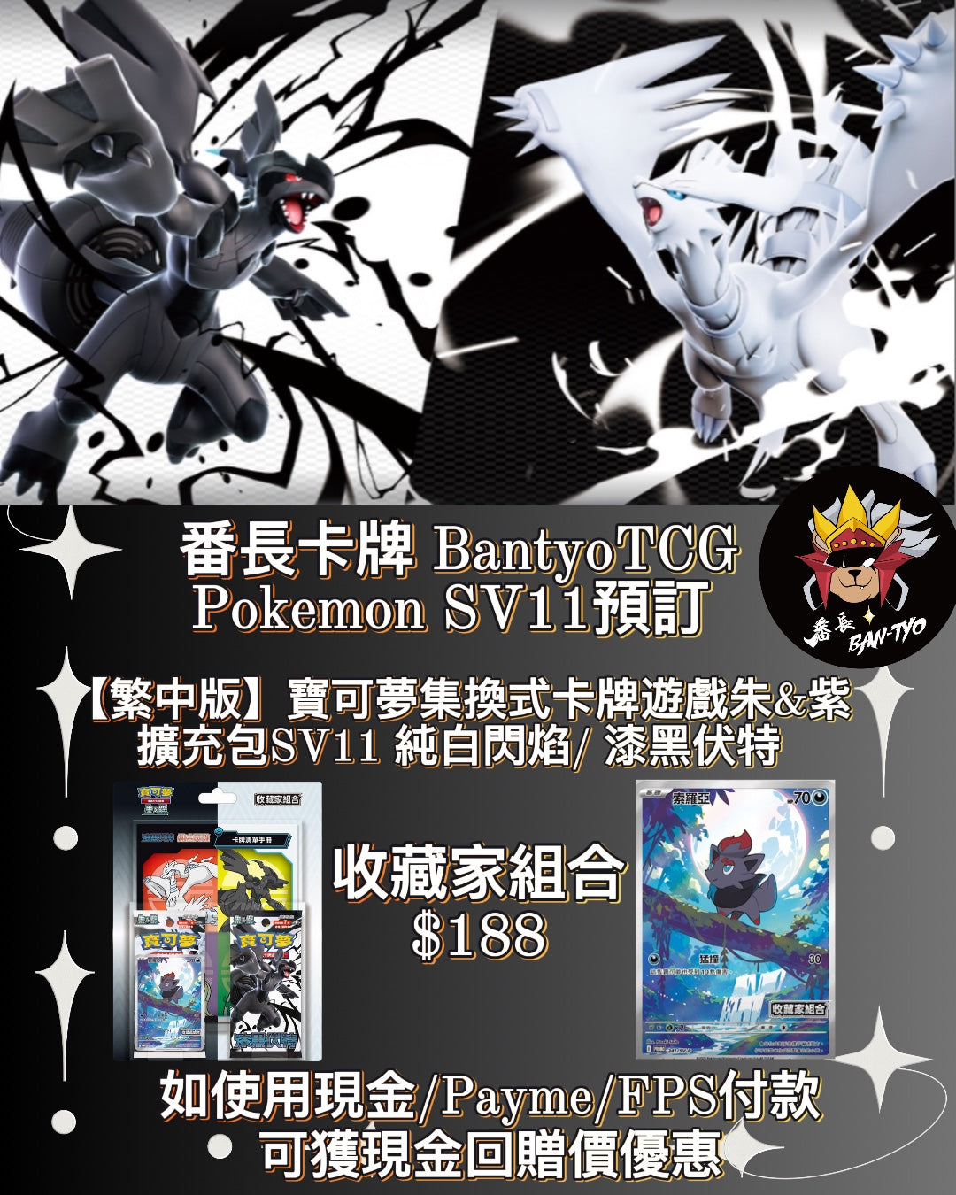 寶可夢集換式卡牌遊戲 朱&紫 漆黑伏特・純白閃焰 收藏家組合 SV11-PC Pokemon TCG - Scarlet & Violet - Black Bolt ・ White Flare Trainer Card Collection Traditional Chinese