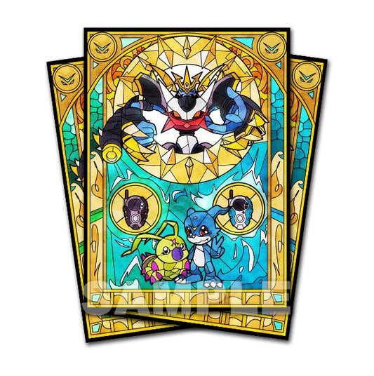 [Sleeves] Stained Glass Digimon 02 Imperialdramon Veemon Wormmon