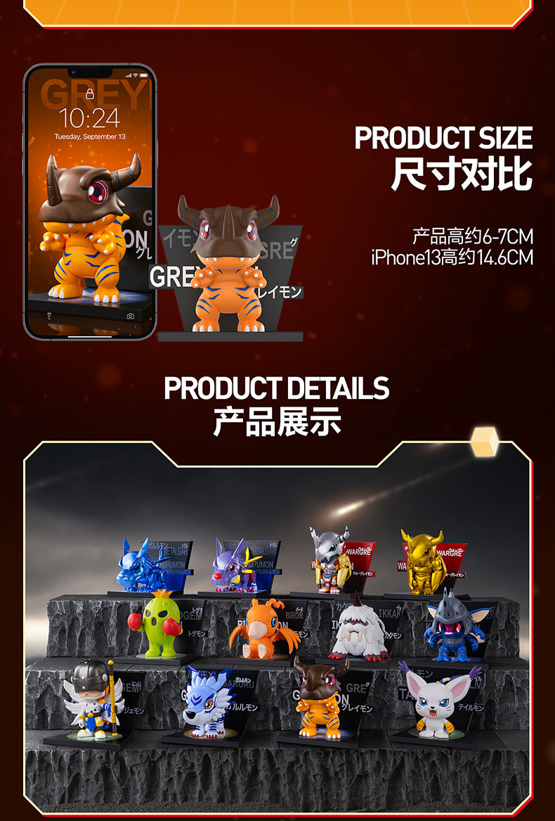 [Blind Box] POPMART Fridge Magnets Digimon 01 Display Figures 數碼寶貝冰箱貼系列手辦盲盒潮流玩具禮物擺件